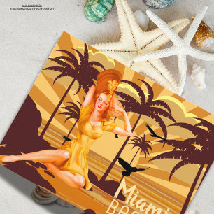  zonsondergang Groeten uit Miami Briefkaart