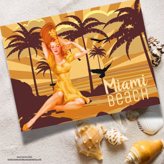  zonsondergang Groeten uit Miami Briefkaart