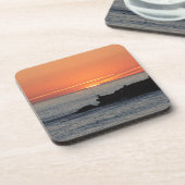 Zonsondergang Harde Kunststof Onderzetter - Set va (Linkerzijde)