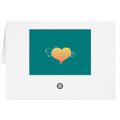 Zonsondergang Hart Blauwgroen Groene Bruiloft Tafe (Achterkant Horizontaal)