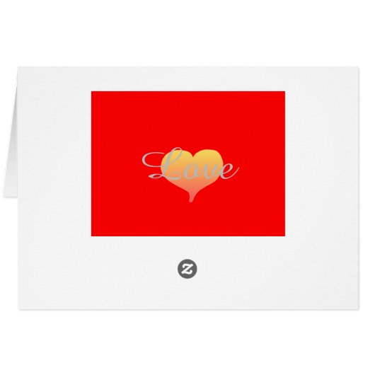 Zonsondergang Hart Rode Tafel Kaart (Achterkant Horizontaal)