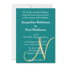 Zonsondergang Hart Turquoise Groen Goud Monogram