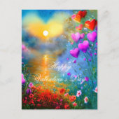 Zonsondergang hart valentijn briefkaart (Voorkant)