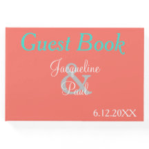 Zonsondergang Harten Koraal Bruiloft Monogram