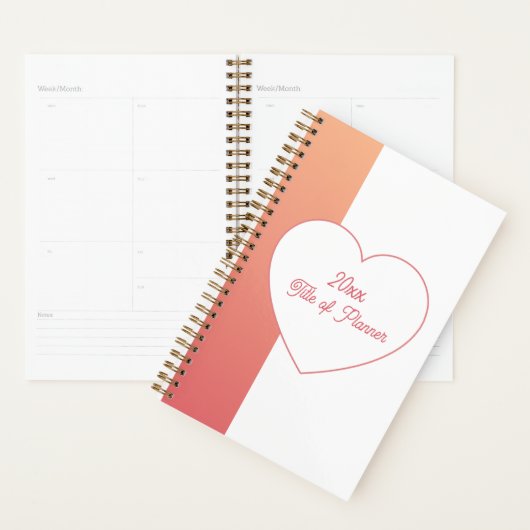 Zonsondergang Harten Planner (Display)
