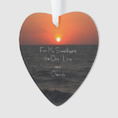 Zonsondergang Hartvormig Ornament (voorkant)
