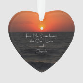 Zonsondergang Hartvormig Ornament (voorkant)