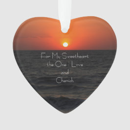 Zonsondergang Hartvormig Ornament