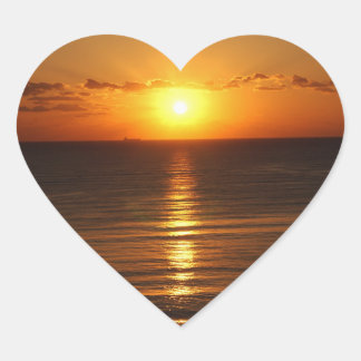 Zonsondergang Hartvormige Sticker
