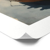 Zonsondergang Haven Reflectie Olie Schilderij Kuns Poster (Hoek)