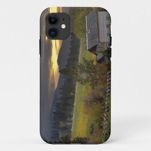 Zonsondergang hemel boven wijngaarden en historisc Case-Mate iPhone case (Achterkant)
