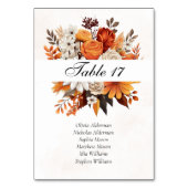 Zonsondergang Herfst Bloemen Huwelijk Kaart (Voorkant)