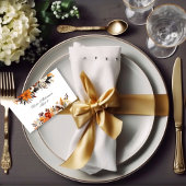 Zonsondergang Herfst Floral Budget Huwelijk Plaatskaartje