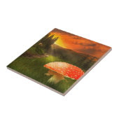 Zonsondergang Herfst. Tegeltje (Zijkant)