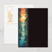 Zonsondergang Herfsten Briefkaart (Voorkant / Achterkant)