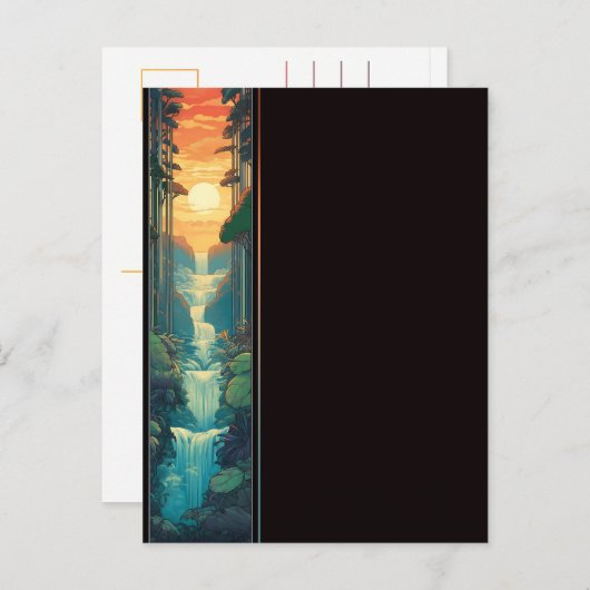 Zonsondergang Herfsten Briefkaart (Voorkant / Achterkant)