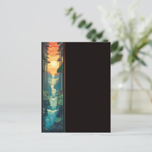 Zonsondergang Herfsten Briefkaart (Staand voorkant)