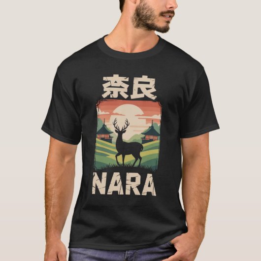 Zonsondergang Herten van Nara T-shirt (Voorkant)