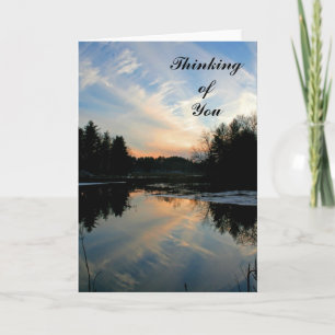 Zonsondergang "het Denken van u" notecard Kaart