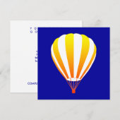 zonsondergang hete luchtballon kaart (Voorkant / Achterkant)