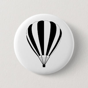 zonsondergang hete luchtballon ronde button 5,7 cm