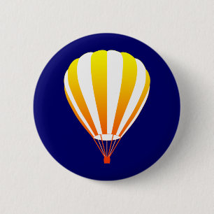 zonsondergang hete luchtballon ronde button 5,7 cm