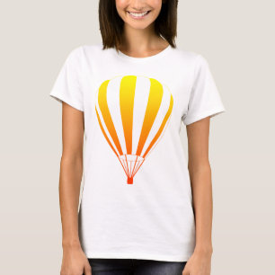 zonsondergang hete luchtballon t-shirt