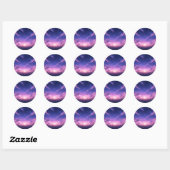 Zonsondergang Himmelsronde Sticker (Vel)