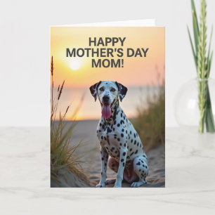Zonsondergang Hond Moeder Liefde Kaart