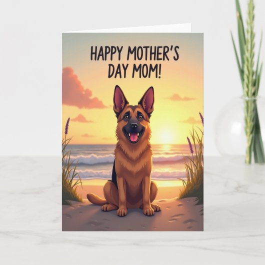 Zonsondergang Hond Patroonkaart Kaart (Voorkant)