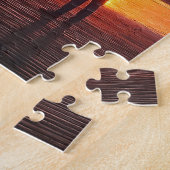Zonsondergang Hond Wandelen Puzzel (Zijkant)