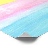 Zonsondergang Horizon Waterverf Abstract Poster (Hoek)