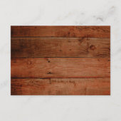 Zonsondergang Houten Bruiloftsontvangstkaarten Informatiekaartje (Achterkant)