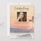 Zonsondergang Houten Kruis Viering van het Leven F Kaart (Voorkant)