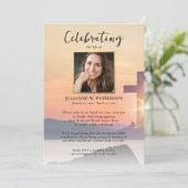 Zonsondergang Houten Kruis Viering van het Leven F Kaart (Staand voorkant)