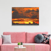 ZONSONDERGANG ILLUSIE 16x24 Canvas Afdruk (Insitu (Woonkamer))