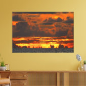 ZONSONDERGANG ILLUSIE 40x60 Canvas Afdruk (Insitu (Woonkamer))