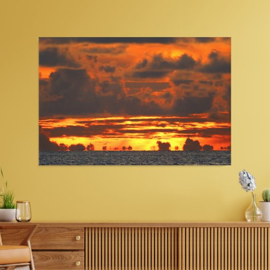ZONSONDERGANG ILLUSIE 40x60 Canvas Afdruk (Insitu (Woonkamer))