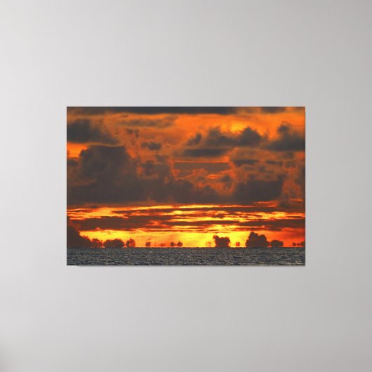 ZONSONDERGANG ILLUSIE 40x60 Canvas Afdruk (Voorkant)