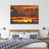 ZONSONDERGANG ILLUSIE 40x60 Canvas Afdruk (Insitu (Slaapkamer))