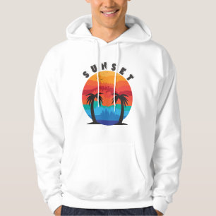 Zonsondergang Illustratie Ontwerp Hoodie