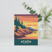 Zonsondergang in Acadia National Park Briefkaart (Staand voorkant)