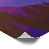 Zonsondergang in afgelegen lagune poster (Hoek)