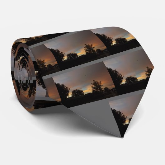 zonsondergang in Amarillo Texas na storm Stropdas (Opgerold)