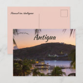 Zonsondergang in Antigua Briefkaart (Voorkant / Achterkant)