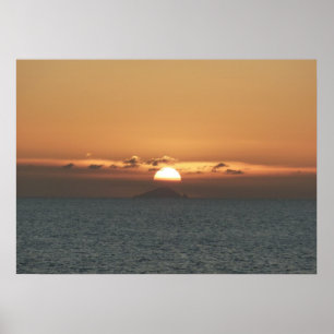 Zonsondergang in Antigua I Landschapsfotografie va Poster