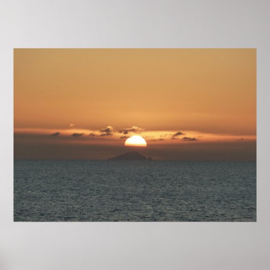 Zonsondergang in Antigua I Landschapsfotografie va Poster (Voorkant)