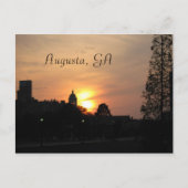 zonsondergang in augustus, Augusta, GA Briefkaart (Voorkant)