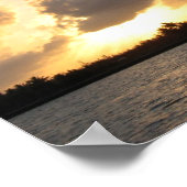 Zonsondergang in Bahamas 01 Poster (Hoek)