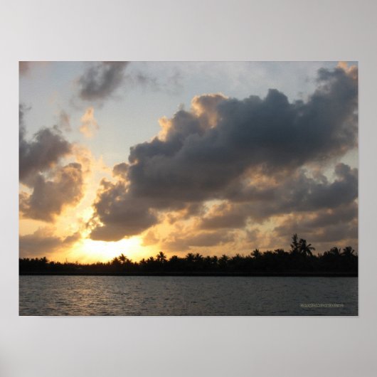 Zonsondergang in Bahamas 01 Poster (Voorkant)